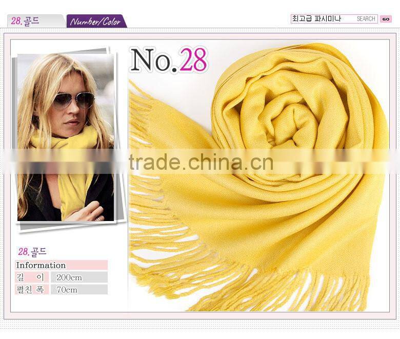 Hot Selling 40 Colors In Stock Warm Acrylic Winter Scarf Shawl Pashmina