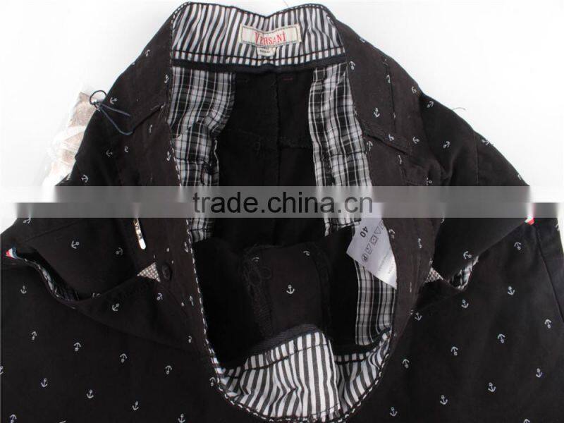 Mens cheap 100% garment stock lot printed shorts