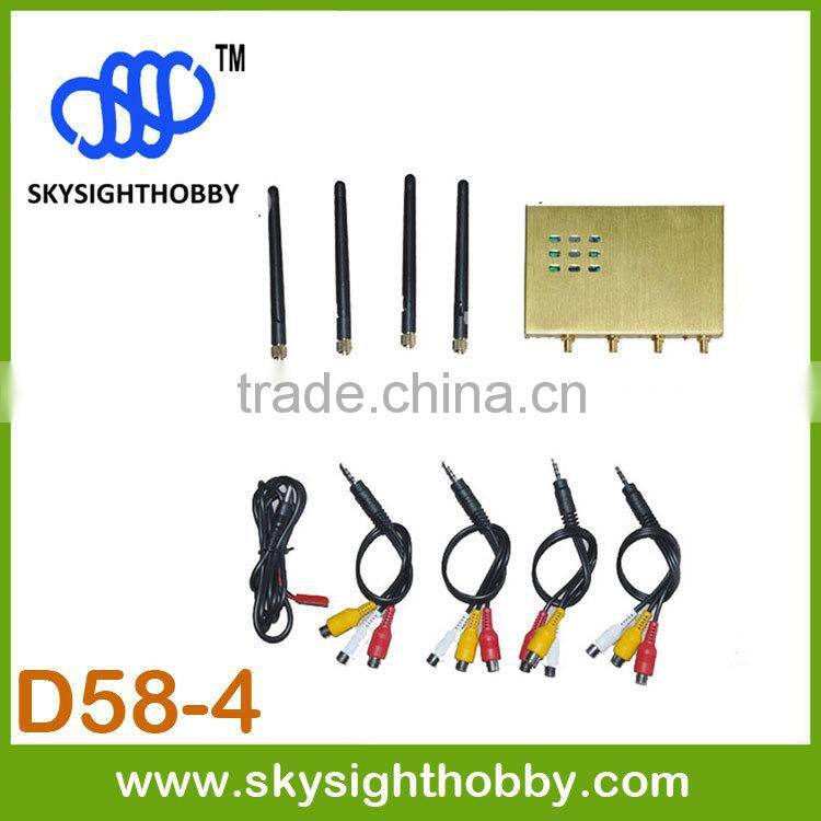 Promotion receiver D58-4 FPV 5.8G 4CH Audio Video 5.8GHz Diversity Receiver