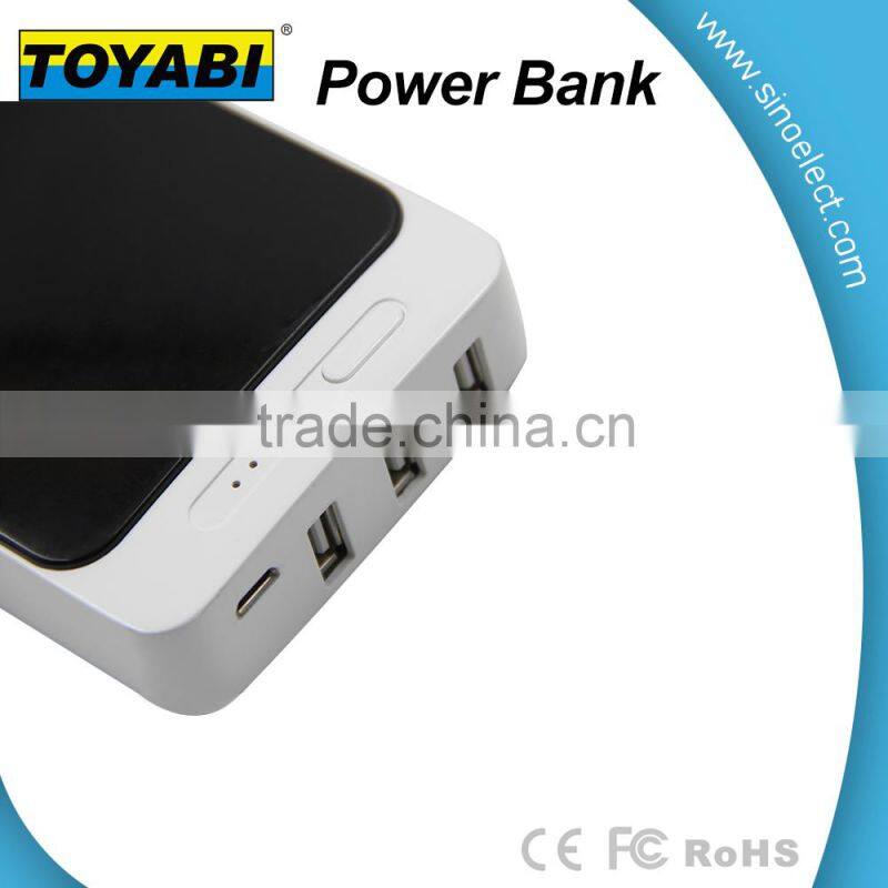 Alibaba Popular selling Power Bank with different capacity for choose 3 USB Port to charge together