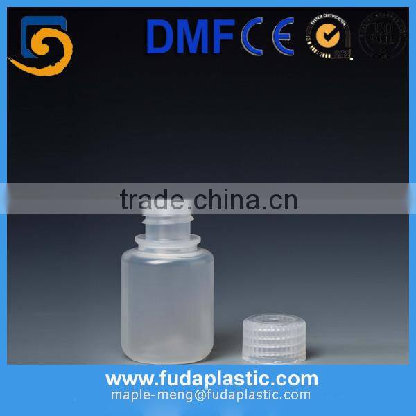 laboratory plastic reagent bottle with narrow mouth