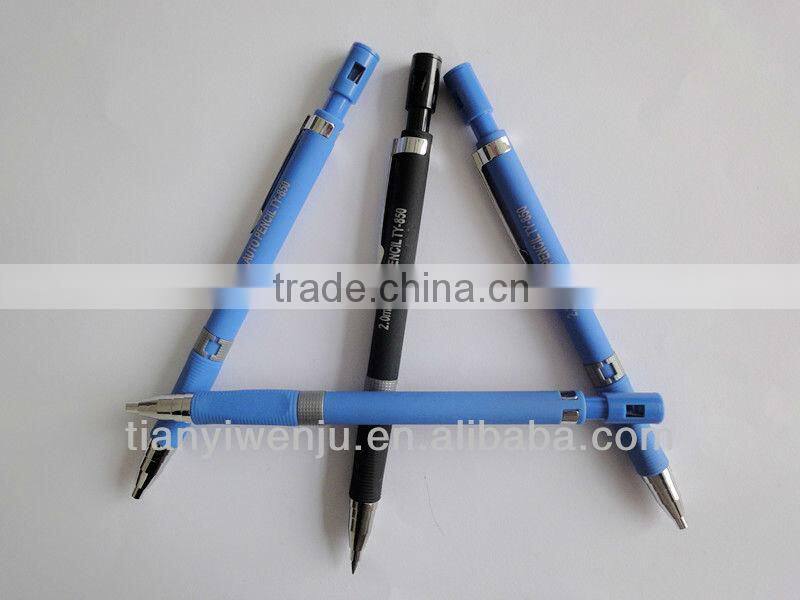 plastic mechanical 2mm black pencil with sharpener