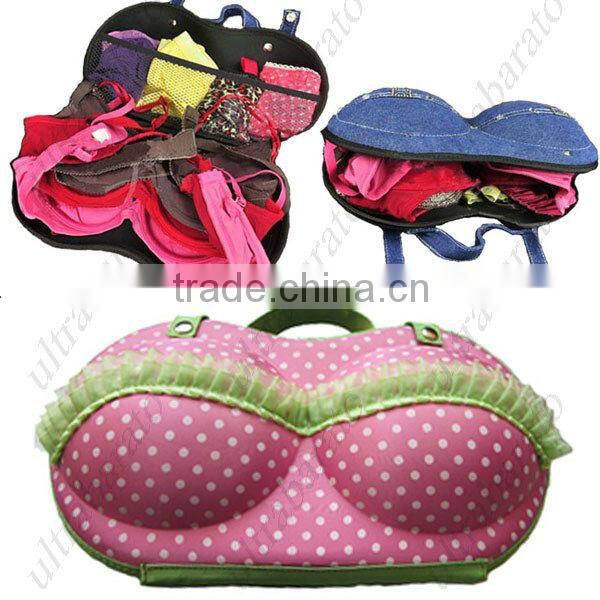 fashion polka dots travelling bra case for lady