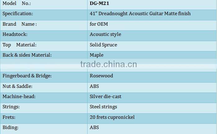 41" dreadnought quilted maple solid wood acoustic guitar with pickup