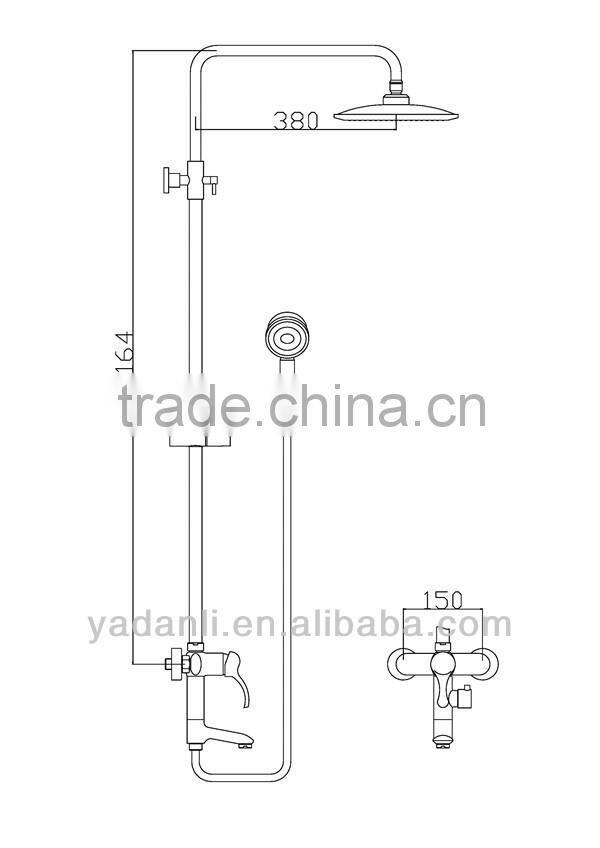 hot selling high quality brass round shower column 9514