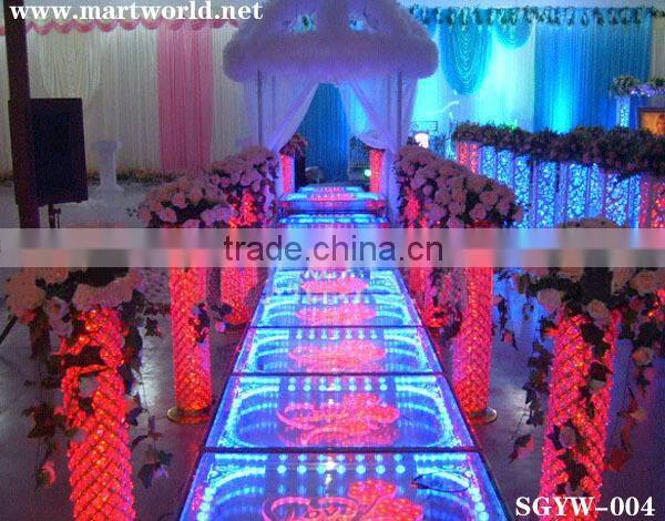 Wedding crystal pillars with LED RGB light for wedding decorations,wedding aisle pillars,wedding pillars for sale(MWS-002)