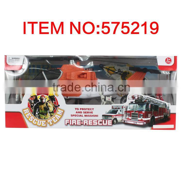 Wholesale plastic funny fireman toy set for kids