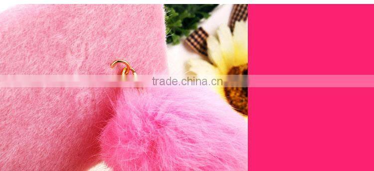 Soft TPU Genuiue Rabbit colorfull Fluffy Fur Tail Ball Phone Case Lxuxry Phone Case for Iphone and for Samsung