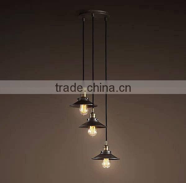 Glass Ball Pendant Lamp Loft Industrial Iron Hanging Lights Dining Room Decoration Lighting Fixture