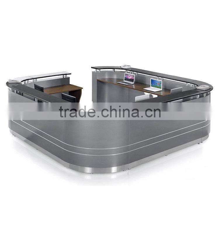 Online top selling oem elegant design circular tiny reception desk