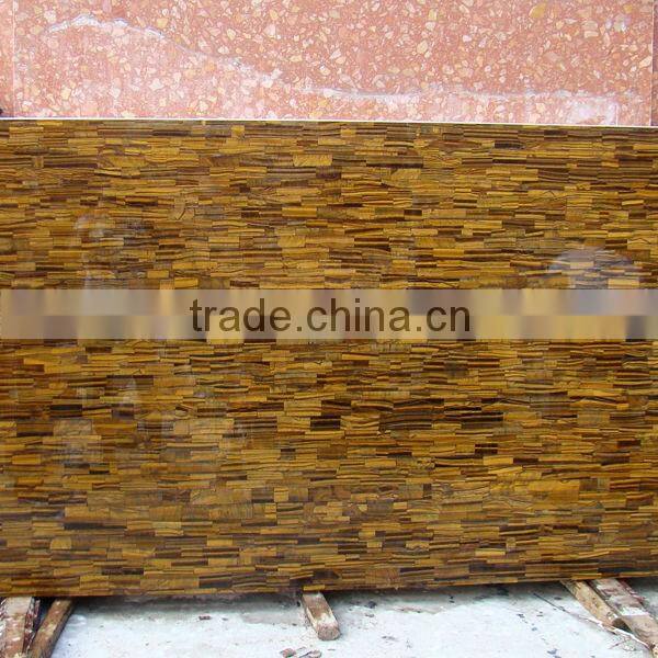 High Quality Iron Tiger Eye Stone Mosaic Tiles From Huizhou Factory