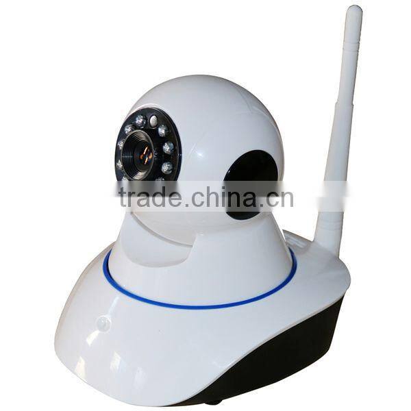 Wireless ip camera input alarm with pir sensor and remote control