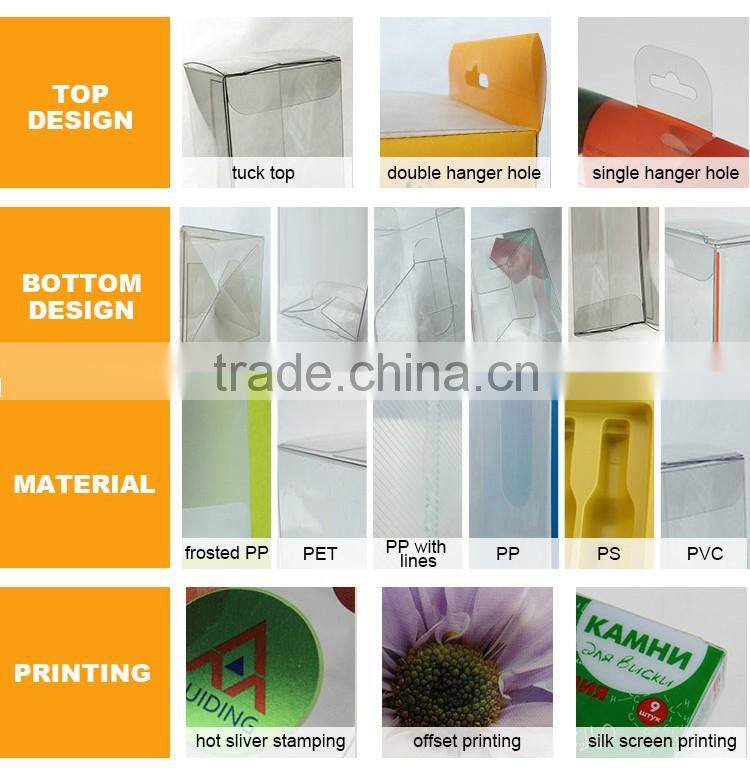 custom PET/PVC/PP box transparent