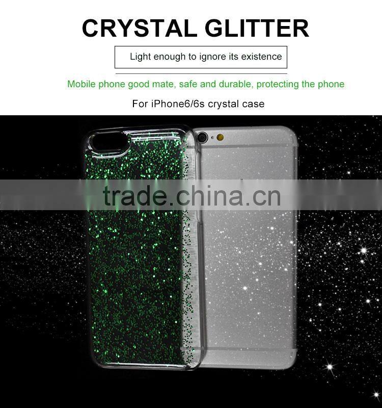 Aikusu Customized hot sale new products crystal glitter gel case for Iphone 6/6S