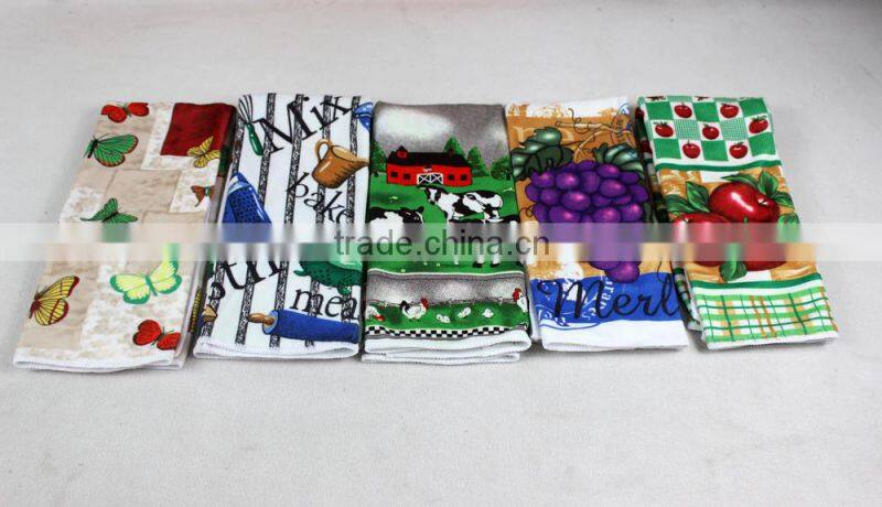 China manufacturer custom microfiber transfer printing tea towel