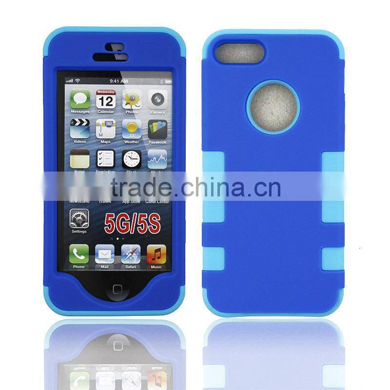 Smart tri-shied bumper case for iPhone 5G 5S factory direct wholesale price
