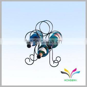 OEM design metal black 8 bottles wine display rack for bar