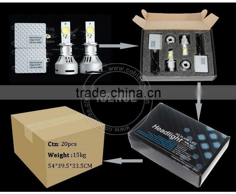 HIGH POWER 3200LM AUTO LED HEADLIGHT CONVERSION KIT REPLACE HALOGEN BULB H7