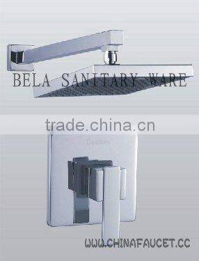 Brass square concealed shower set