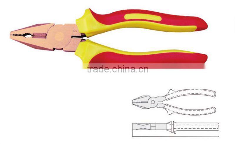 Non Sparking Insulated Tools Injection Lineman Pliers With Best Quality
