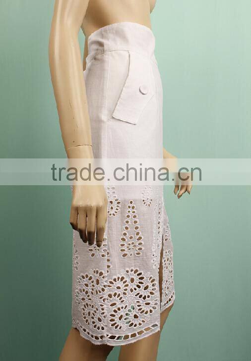 Latest women cotton long work sumamer skirt design YL45897358D