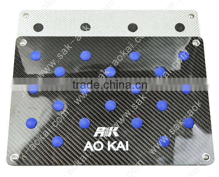 Universal carpet mat pepdal pad plate carbon fiber