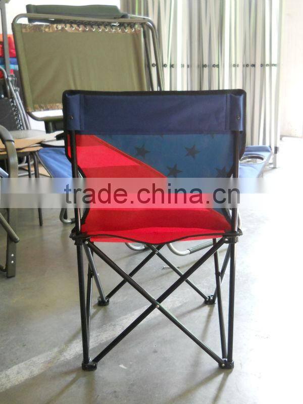 Flag Folding Camping Chair With Flag Printing