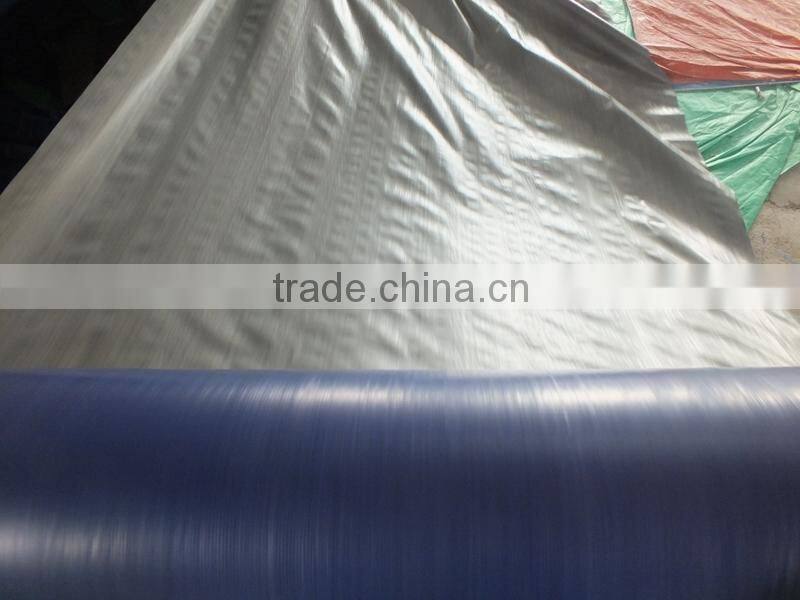 tarpaulin 3x3 polypropylene sliver/blue colour triangle plastic rope waterproof outdoor cover manufacture directly hot sell