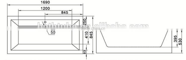 cUPC certified custom size small bathtub,clear acrylic bathtub,vintage bathtub