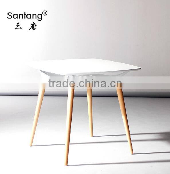 santang new wholesale indoor high-glossy K/D plastic dining table 1545a