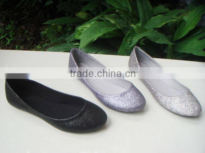 Gold glitter material women gender hot-sell flat dance jazz shoes