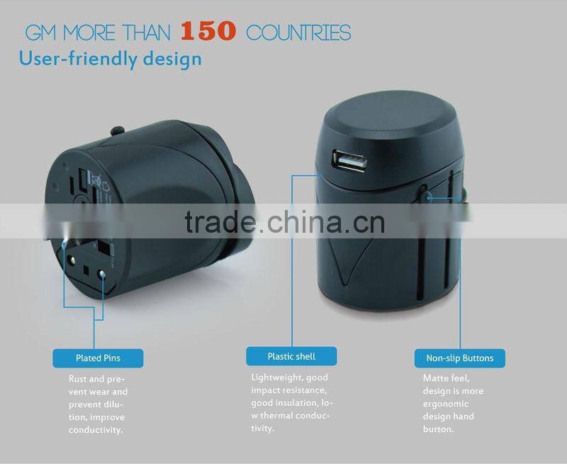 GENJOY Cute uk multi travel adapter plug for Android System Moblephone
