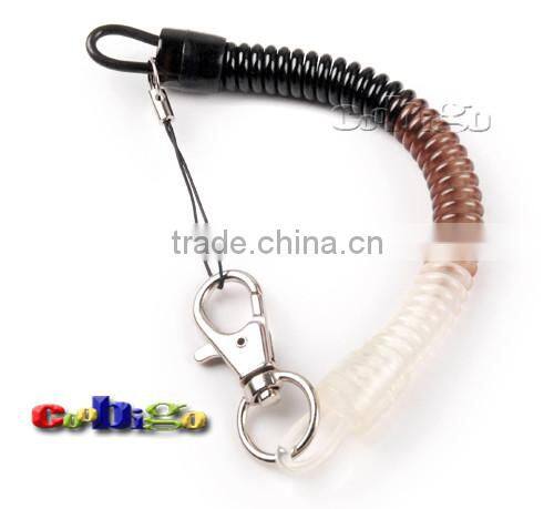 9-27/32"(250mm) Mix Color Expandable Coil With Metal Hook for Mobile Phone Straps