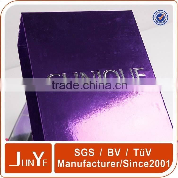 creative cosmetic packaging silver logo stamping design drawer box