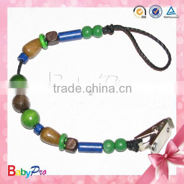 2015 Hot Sale Promotional Nipple Holder Wooden Baby Pacifier Clip