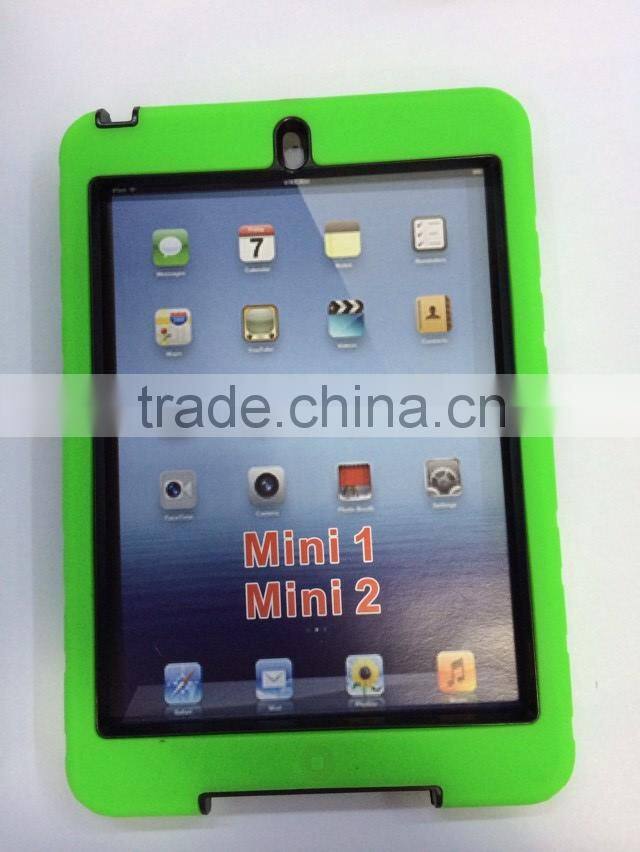 silicon with pc design for ipad mini case