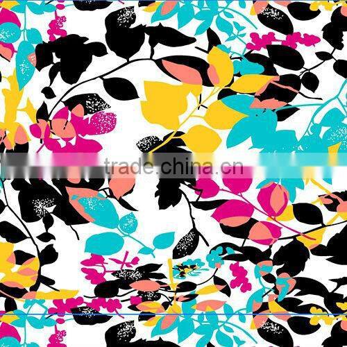 4 way stretch printed fabric for swimwear and bikini