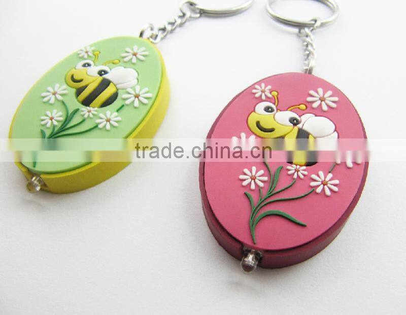 lovely girl soft pvc angel keychain/rubber keychain