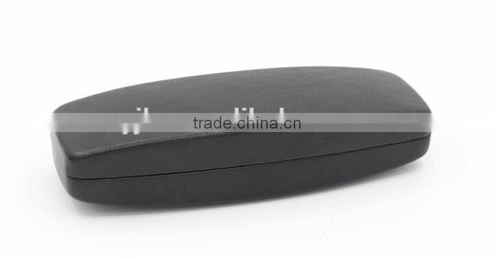 Hot selling balck PU leather cover metal spectacle case