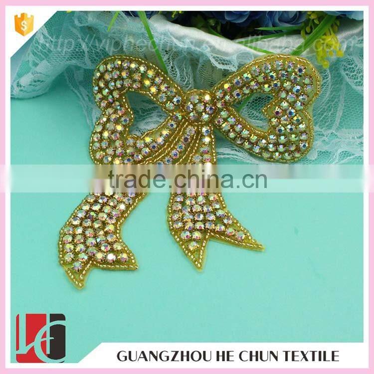HC-3492 Hechun Hot Fix Good Quality Crystal Bead Indian Applique