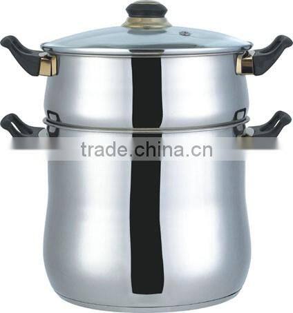 AH3612 sainless steel double boiler ( steamer set )