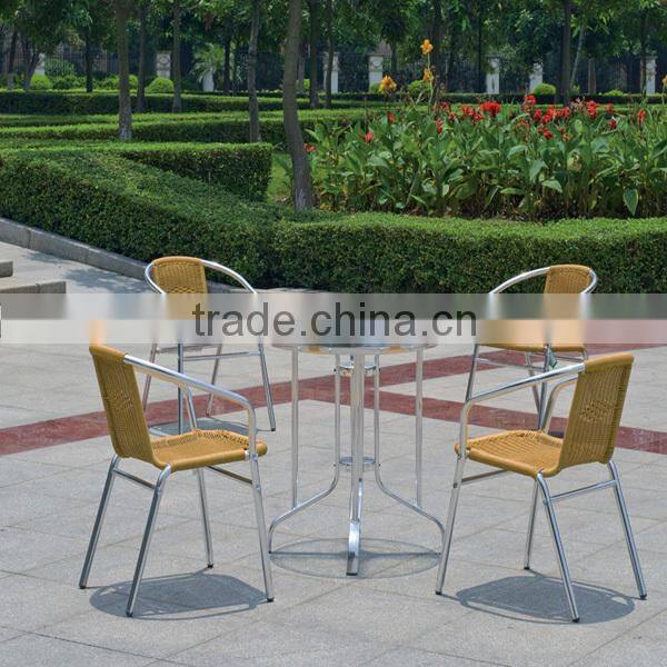 aluminum with glass dining table for sales YT40B