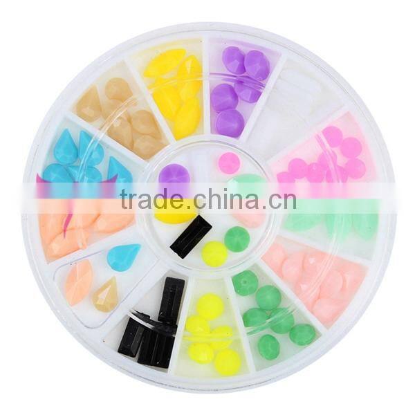 Colorful Neon nail shell decoration,3d nail art decoration 2015 YIWU Jinhua