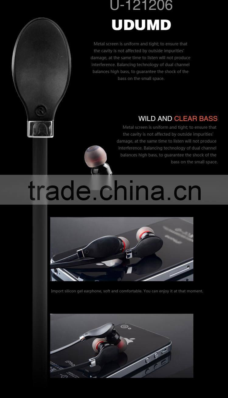 ULDUM clear sound stereo cute cheap handsfree mp3 player earphone