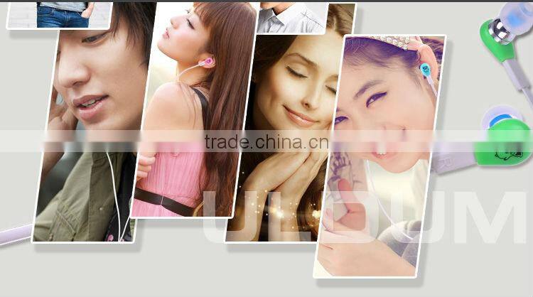 ULDUM fluorescent music earphone with mic made in China