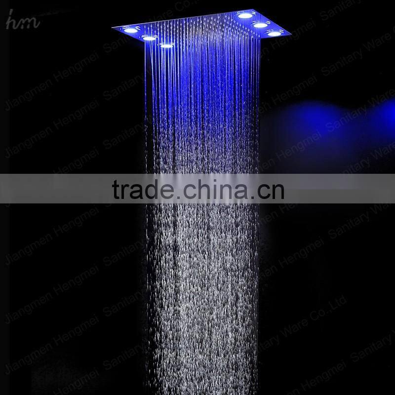 hidden mounted bath shower mixer led/rain shower faucet set for accessories with hand help shower head