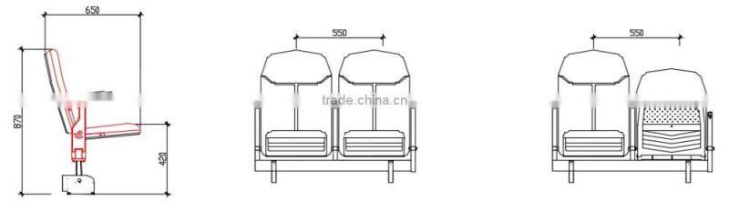 Celebration safety retractasble seating flex grandstand aluminum guide rail