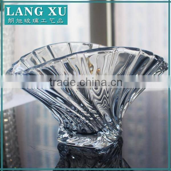 Wholesale high quality flower shape glass fruit plate