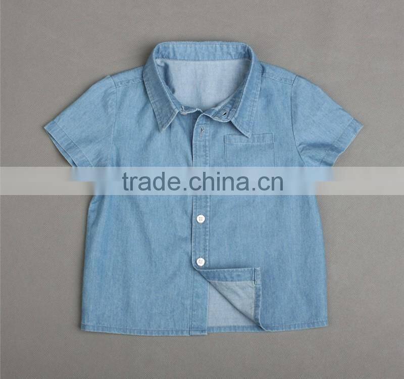basic style cowboys cotton casual shirt