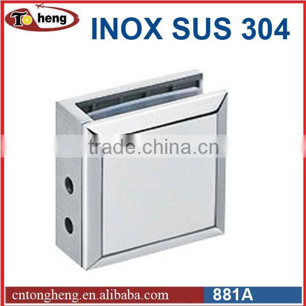 881D Glass handrail Stair balustrade stainless steel Wall mounted glass connector support clamp